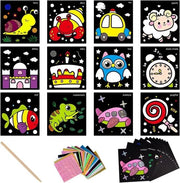Set di adesivi colorati per bambini - Set di trasferimento glitter per hobby - Set di adesivi per carta - Set di adesivi per arte - Set di giocattoli creativi per viaggio - Set di giocattoli educativi fatti a mano - Regali per bambini.