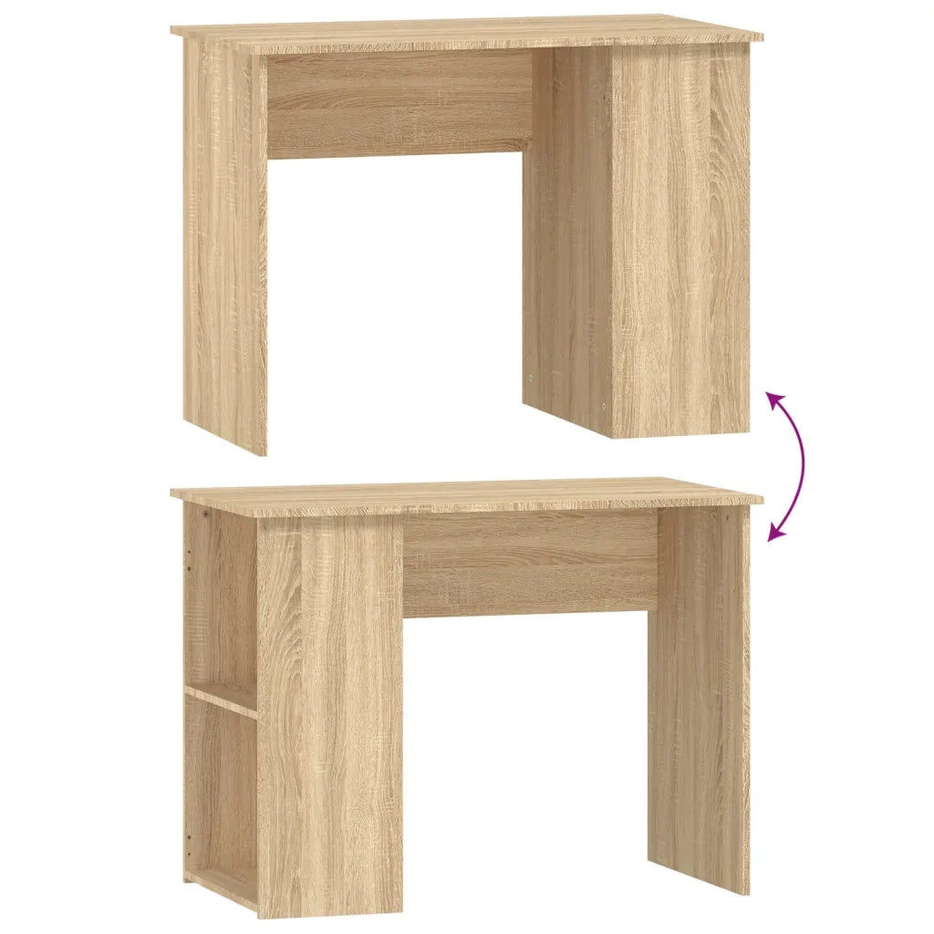 Scrivania-Scrivanie per ufficio e studio-Scrittoio Rovere Sonoma 100x55x75 cm in Legno Multistrato