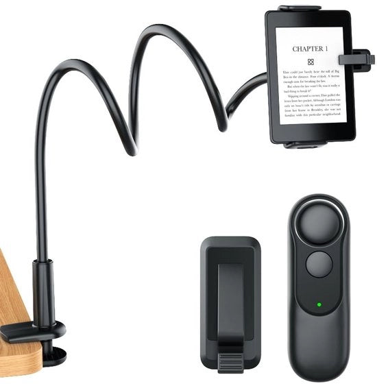 Supporto per Kindle - Comando a Distanza per Paginazione - Supporto per E-reader - Lettura Comoda a Letto - Ideale Regalo per Lettori - Riduce i Problemi al Collo