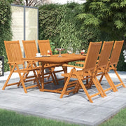 Set Mobili da Pranzo da Giardino 7 pz Legno Massello di Acacia 150-200 cm 3079638
