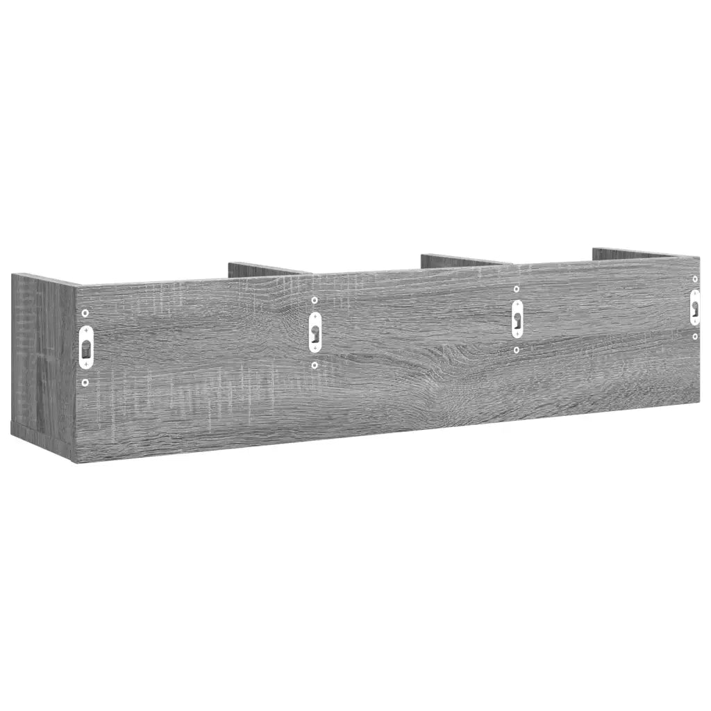 Armadietto a Muro | Mobili Parete 2 pz Grigio Sonoma 75x18x16,5 cm in Multistrato