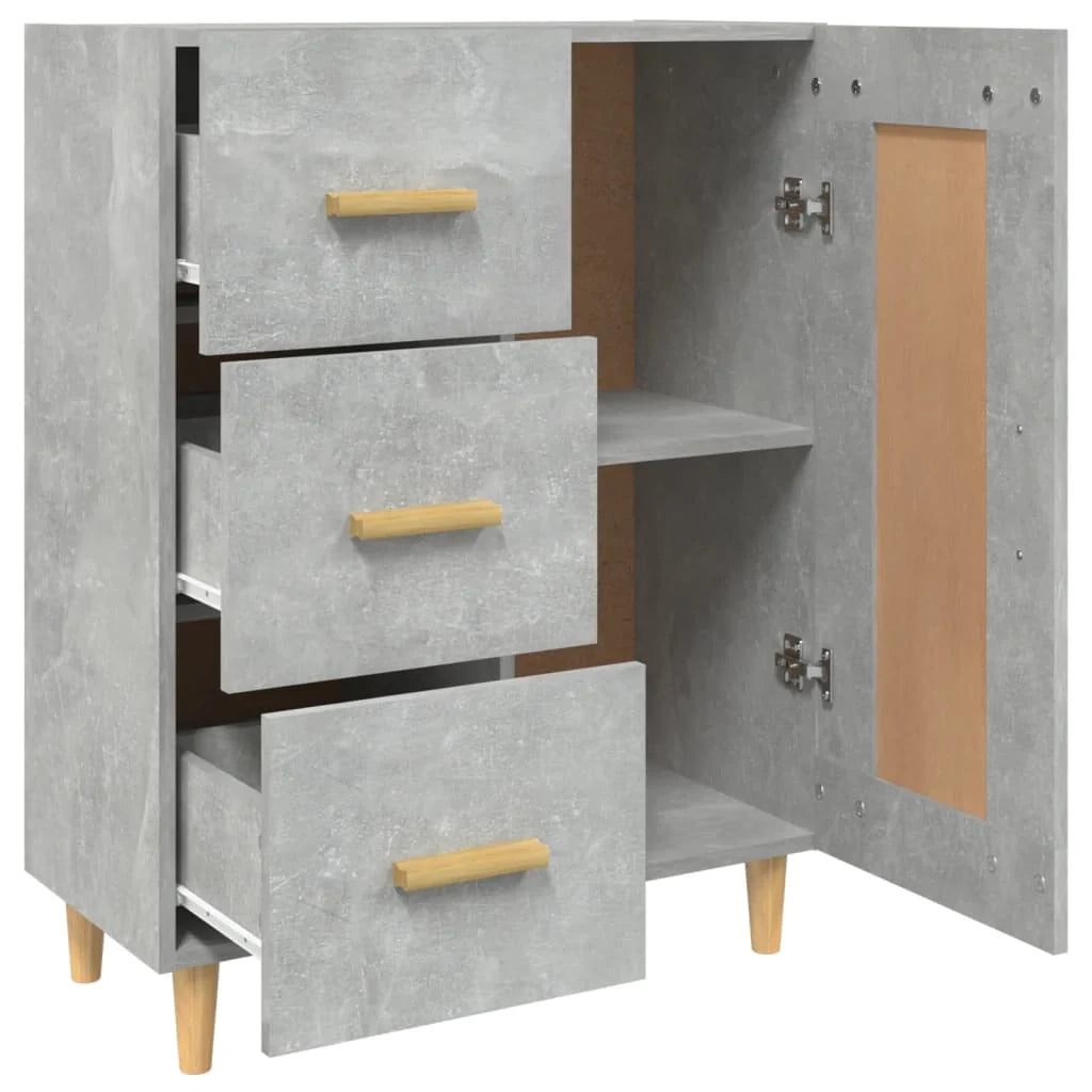 Buffet credenza cassettiera armadio mobile contenitore organizer per cucina soggiorno salotto 69,5 x 34 x 90 cm legno ingegnerizzato grigio 02_0032008
