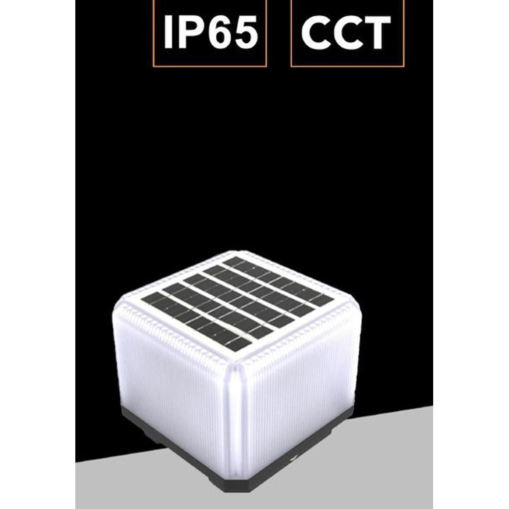 Trade Shop - Lampada Faretto Solare A Led Da Esterno 60lm Cct Calotta Ip65 Da Giardino Viali Zq100-3c -