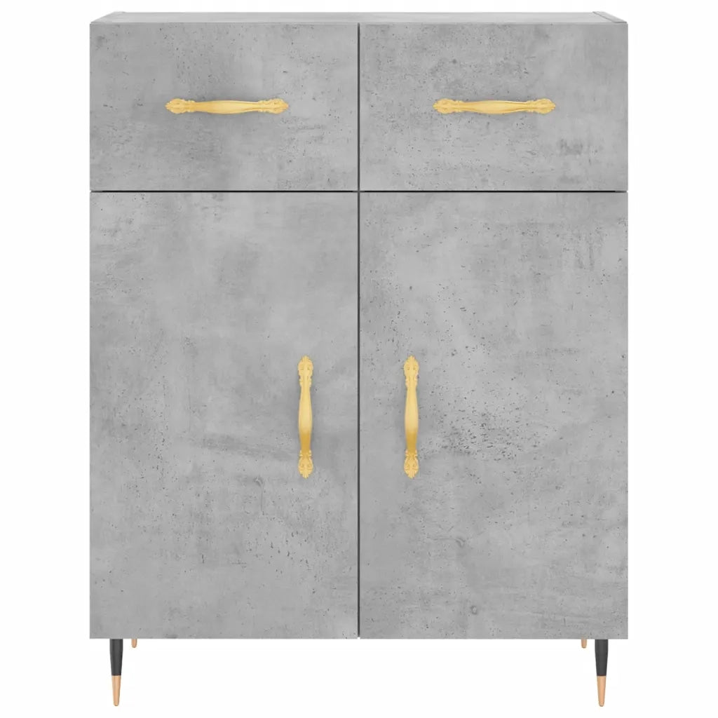 Credenza Grigio Cemento 69,5x34x180 cm in Legno Multistrato 3198517