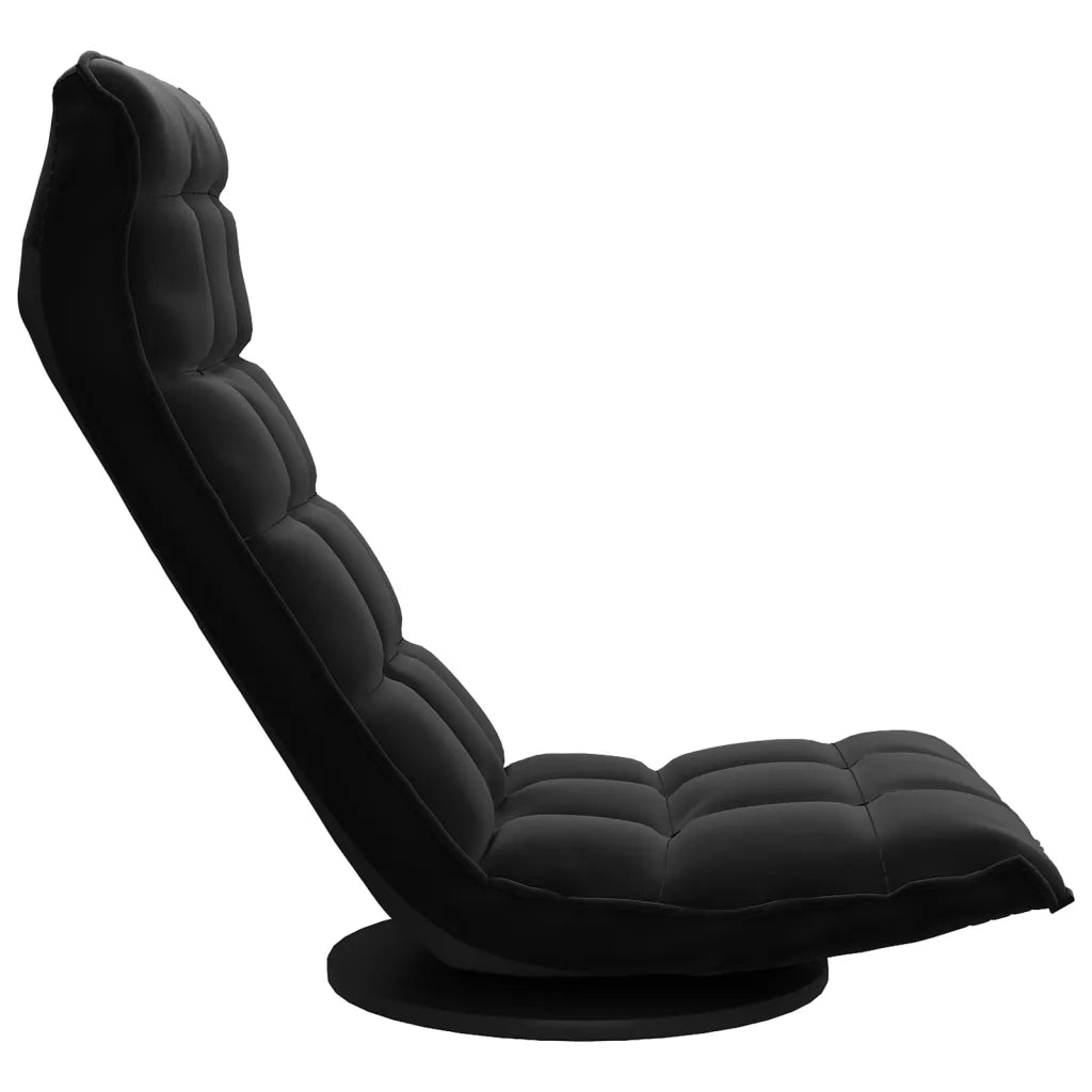 Sedia da Pavimento Girevole Nera in Velluto cod mxl 74589
