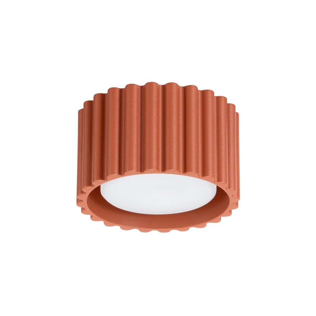 Spot soffitto tondo rigato ocra rossa 6cm GX53 PureLume