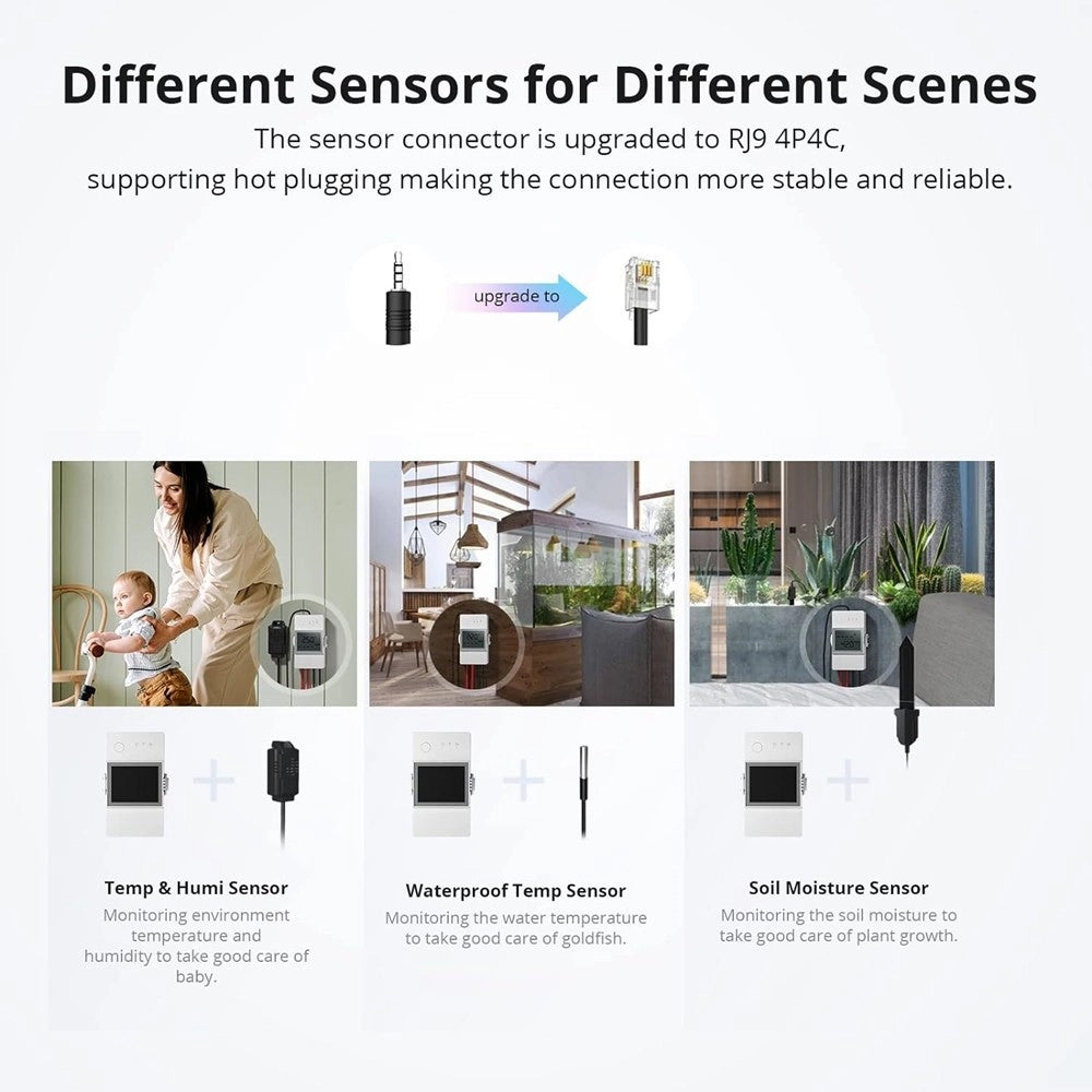 Trade Shop - Interruttore Wifi Intelligente Th Elite 20a Per Temperatura Umidità Sonoff Thr320d -