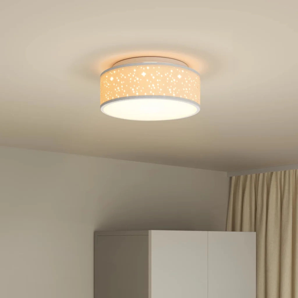 Lampada da soffitto Grigio 30 x 30 x 13,5 cm Tessuto CFW3910865