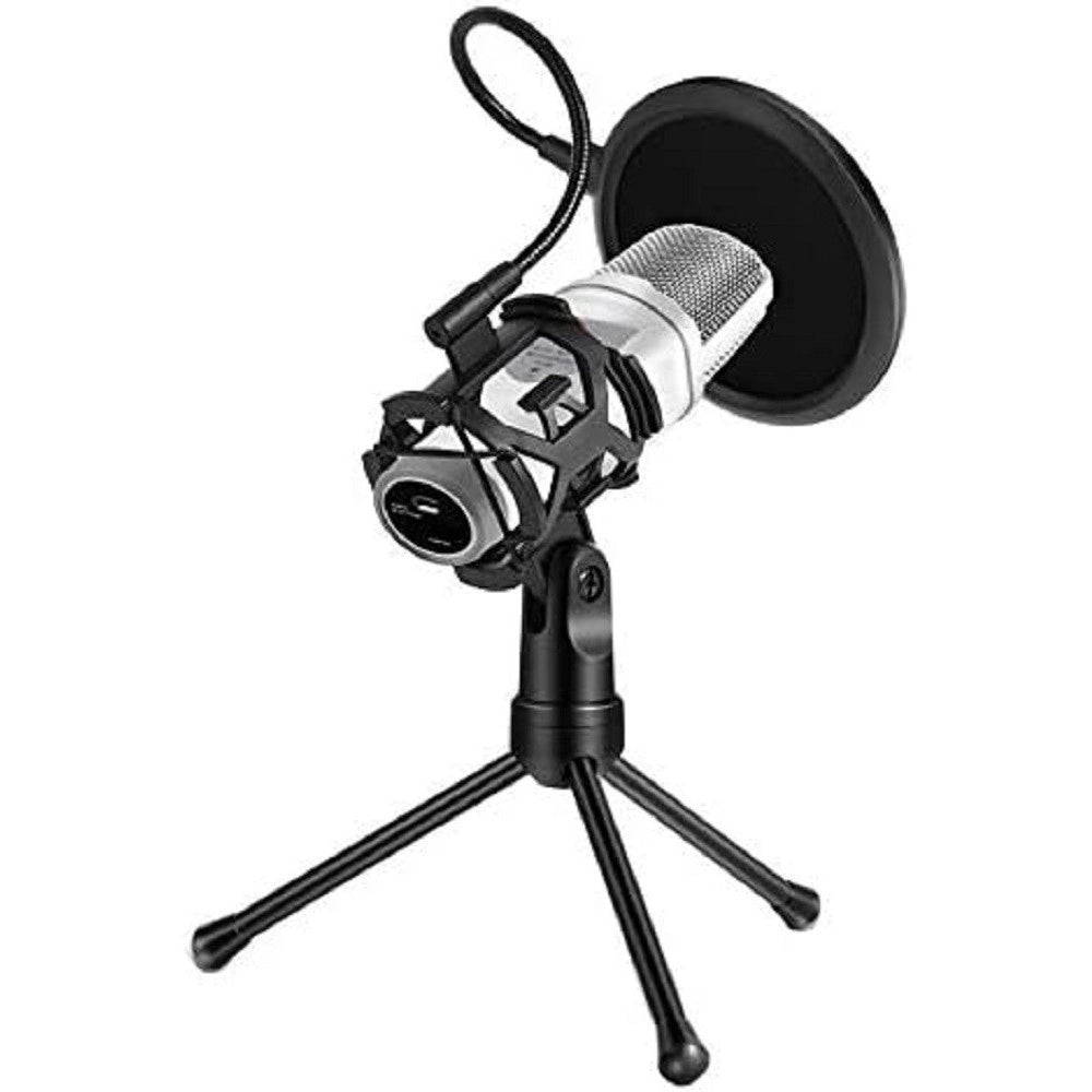 Trade Shop - Supporto Mini Microfono Tavolo Ps-2 Kit Filtro Anti Pop Treppiedi Ragno Microfono -