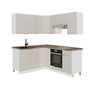 Vicco Cucina angolare completa Grigio/beige/bianco 160 x 190 cm , PL Rovere