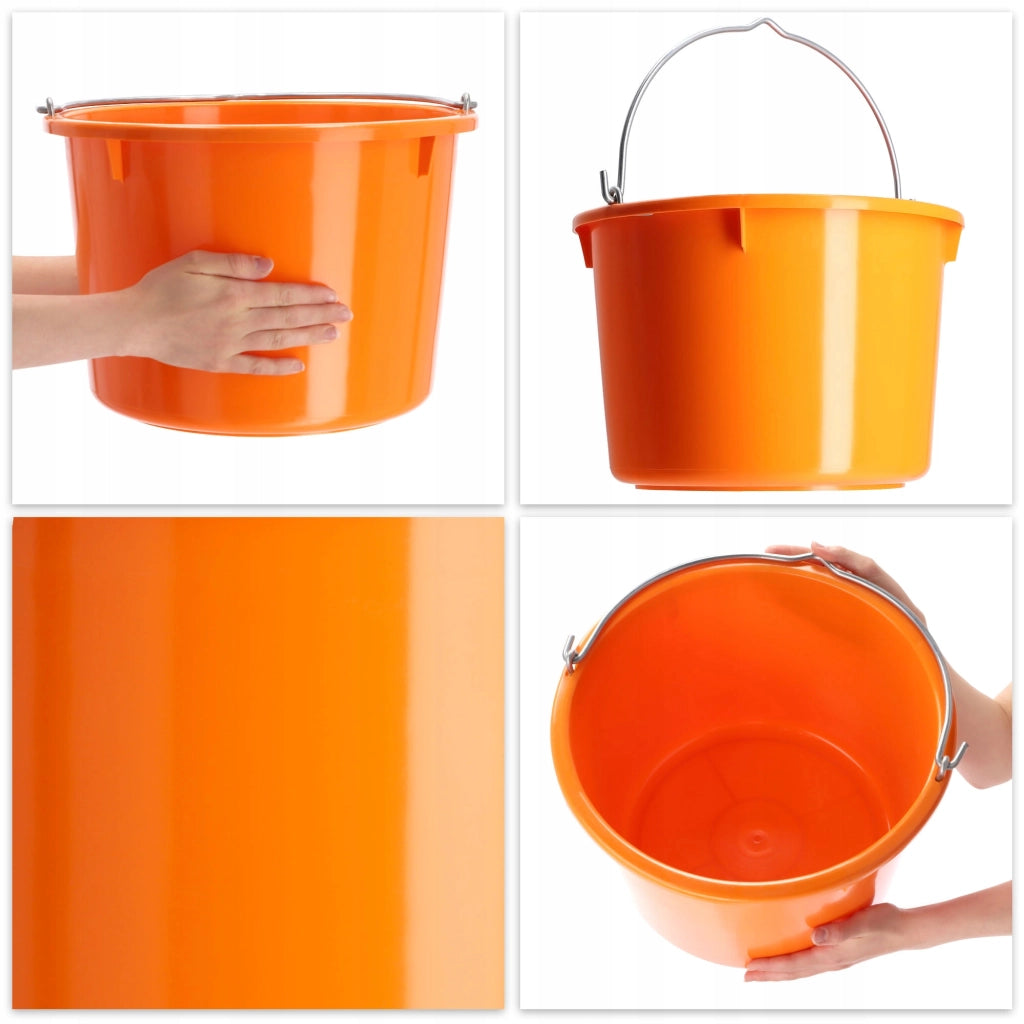 Secchio da costruzione KADAX 20L, malta resistente in plastica per uso domestico e giardinaggio (2 pezzi).