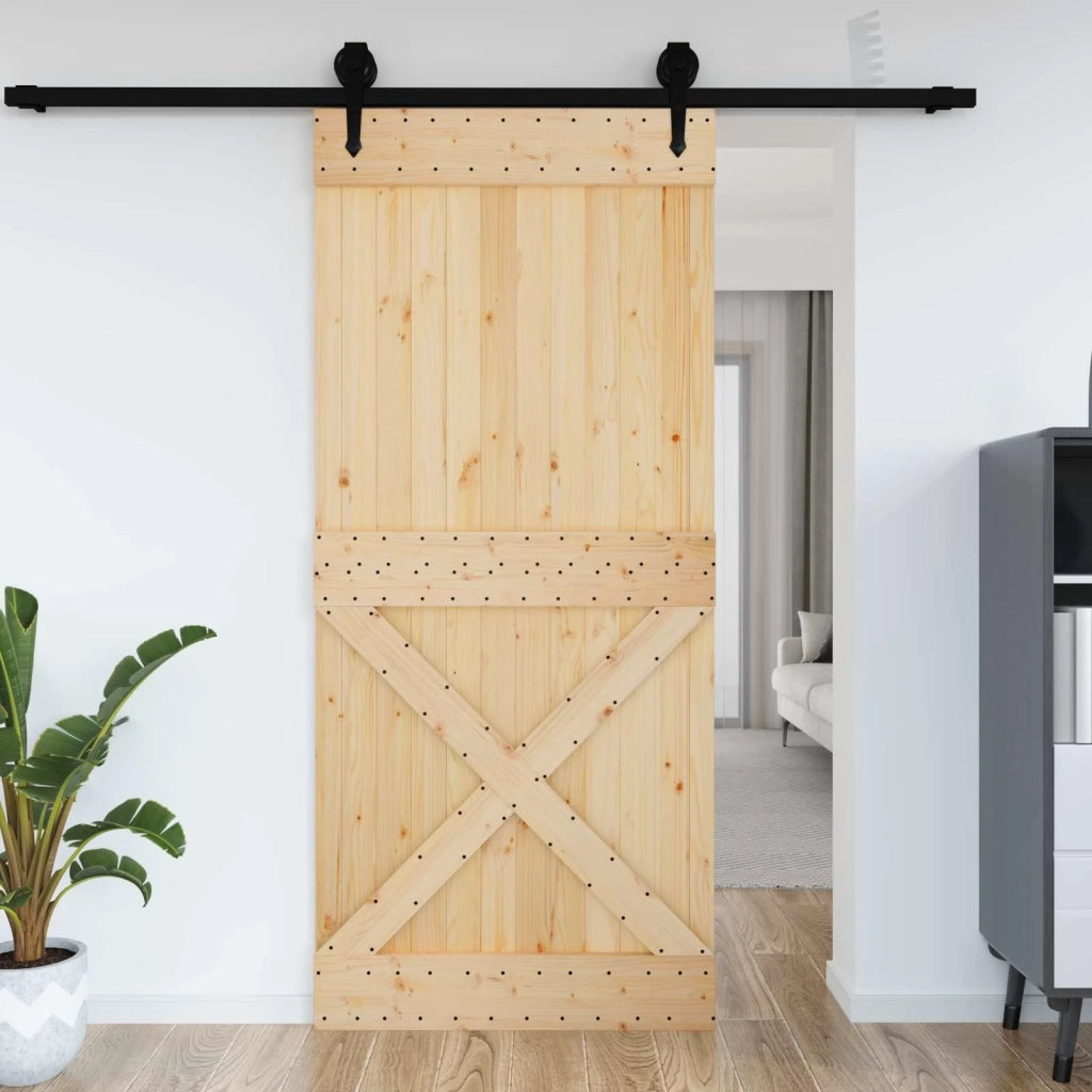 Porta NARVIK Naturale 100 x 210 cm Legno di pino solido 42047099