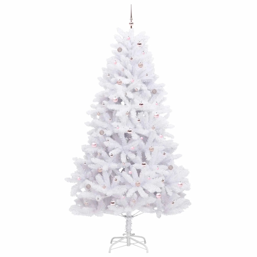 Albero di Natale Artificiale con Rami Pieghevoli Bianco 270 cm 3426623