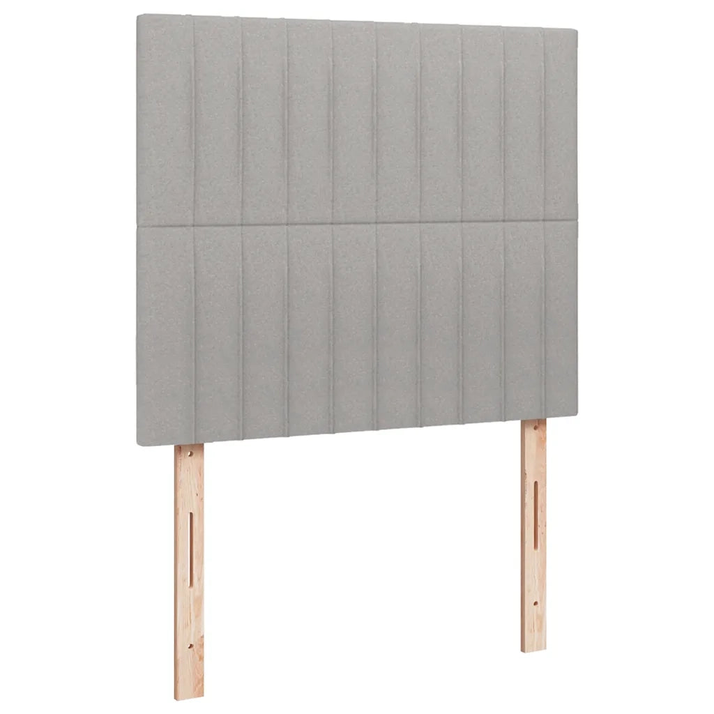 Giroletto a Molle con Materasso Grigio Chiaro 120x190cm Tessuto 3270369