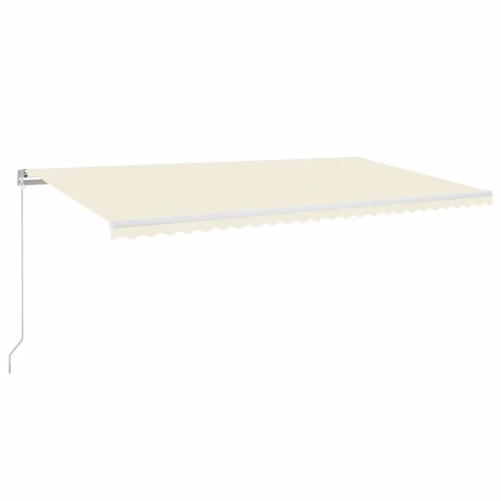 Tenda da Sole Retrattile Manuale con LED 600x350 cm Crema cod mxl 55585