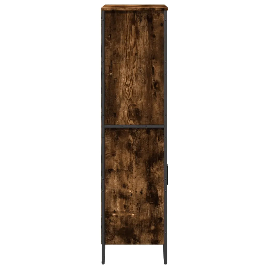Credenza Rovere Fumo 79,5x35,5x137,5 cm in Legno Multistrato 3295309