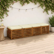 Cuscini per Sedia in 4 Pezzi SOEST 4 pz 100% Poliestere Crema 944399