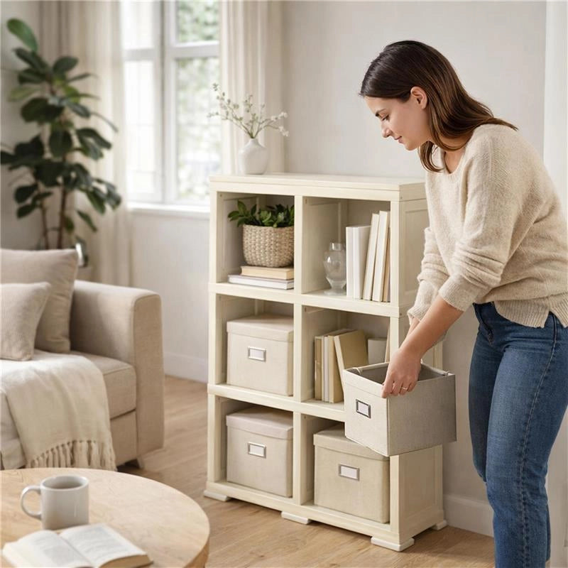 SCAFFALE 3 MODULI ANGORA 79X42,5X125 CM – LIBRERIA A VISTA SENZA ANTE PER ZONA LIVING E STUDIO