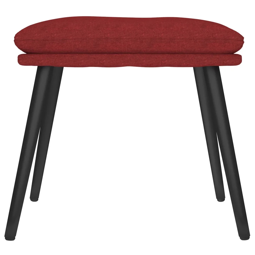 Poggiapiedi Rosso Vino 45x29,5x35 cm in Tessuto 341501
