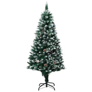 Albero di Natale Artificiale con LED e Set di Palline e Pigne 150 cm 3077616