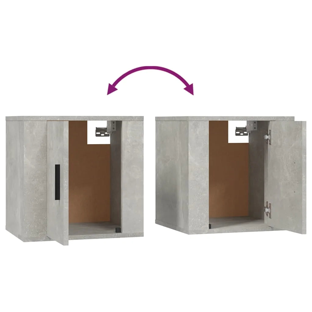 vidaXL Set di Mobili Porta TV 3 pz Grigio Cemento in Legno Multistrato