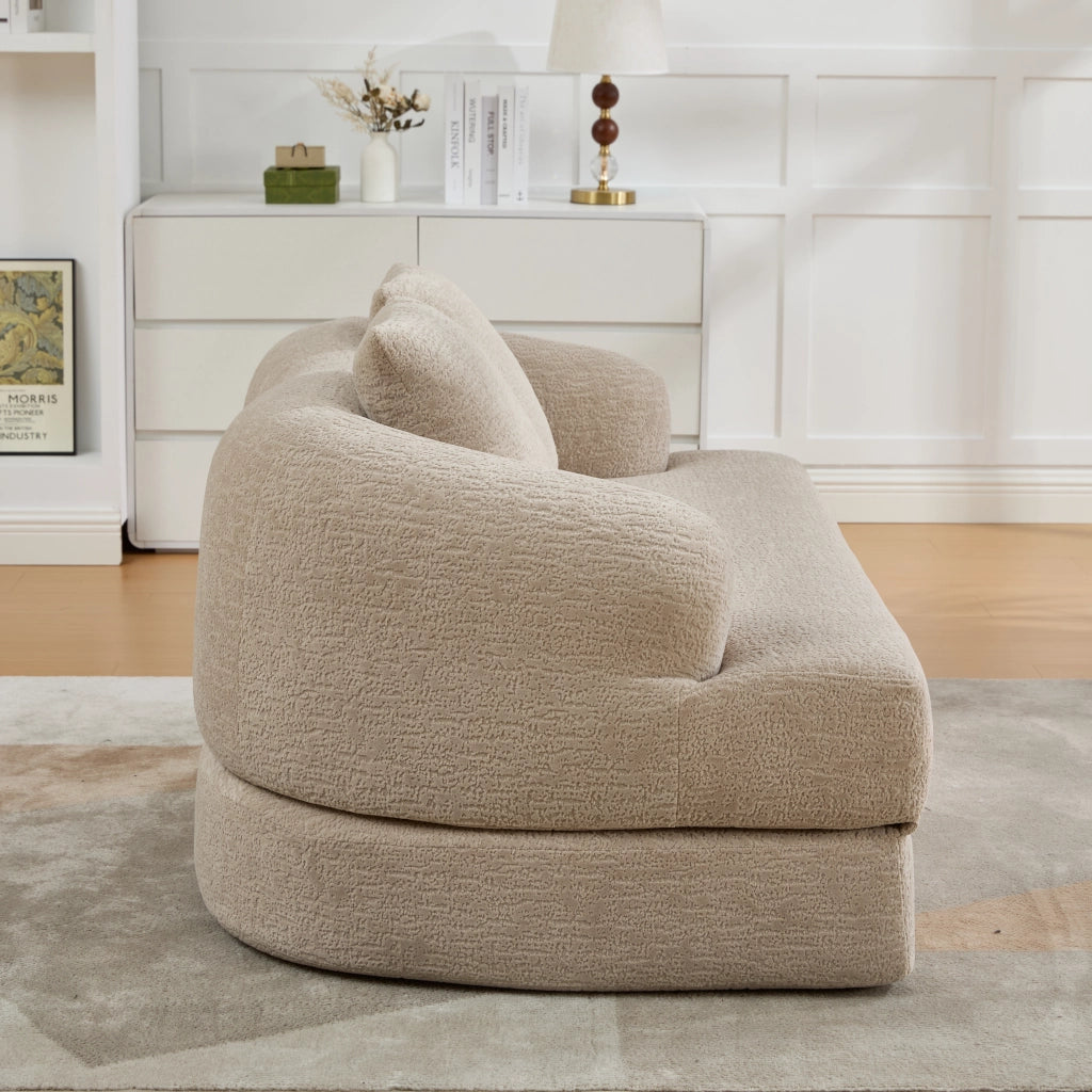 DIVANO Letto 2 posti pieghevole 157x84x65 cm in chenille kaki