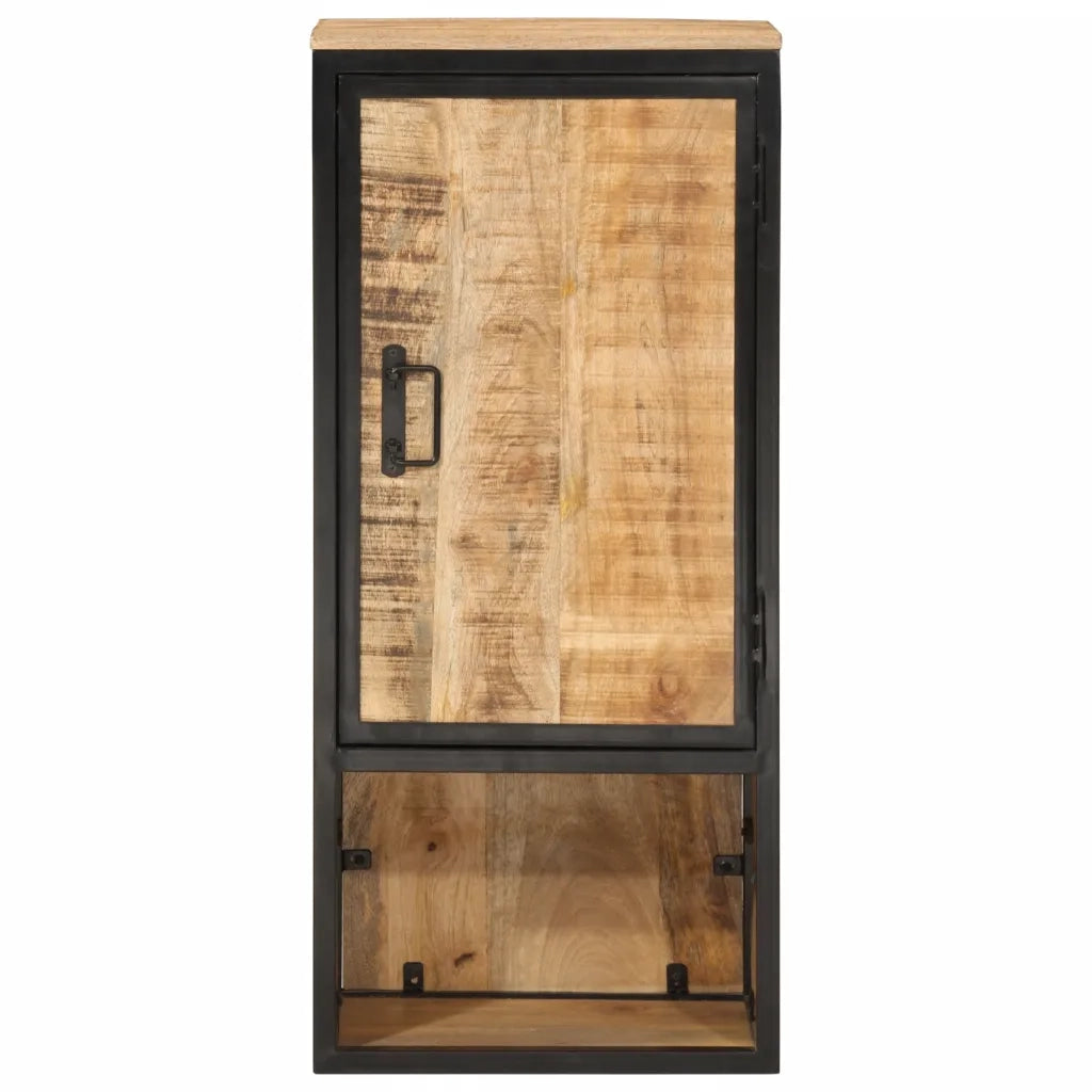 Mobile da Bagno 40x27x90 cm in Legno Massello di Mango e Ferro 358570