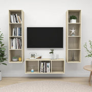 Set Porta TV 3 pz Rovere Sonoma in Truciolato 3079757