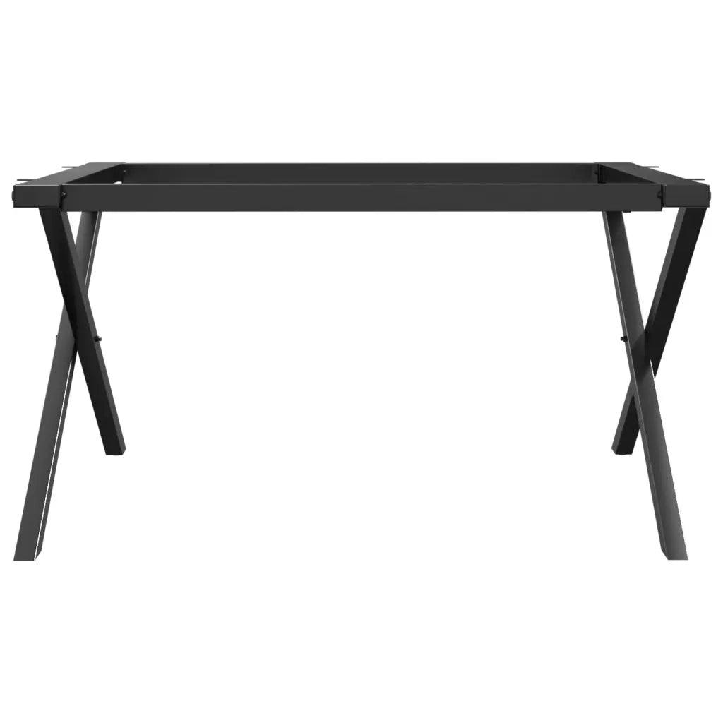 Telaio Gambe a X per Tavolino da Salotto 80x70x43 cm in Acciaio