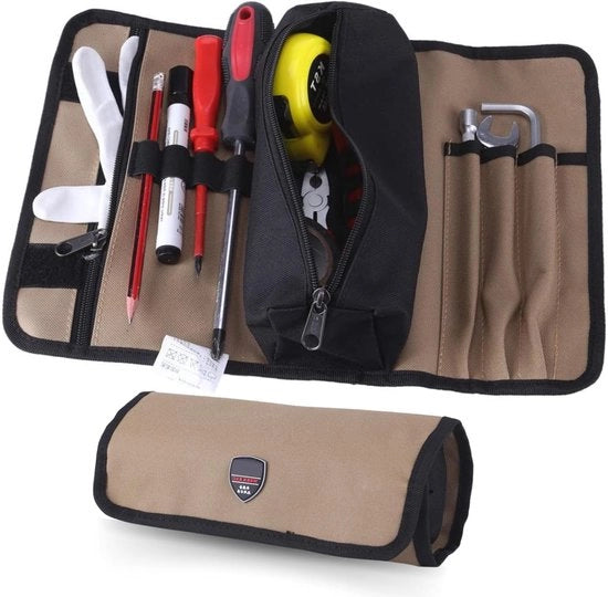 Borsa di stoccaggio e organizzatore per strumenti di elettricista in tela canapa resistente, dimensioni 36 * 25cm, impermeabile