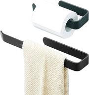 Set di Asciugamani - Adatto per la Stanza da Bagno - 2 Pezzi - Nero - 19 cm/32,5 cm