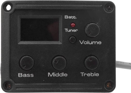 Ukulele - Amplificatore 3 bande EQ - Facile da installare - Chiara - Pickup con schermo LCD - Ideale per musicisti - Formato compatto