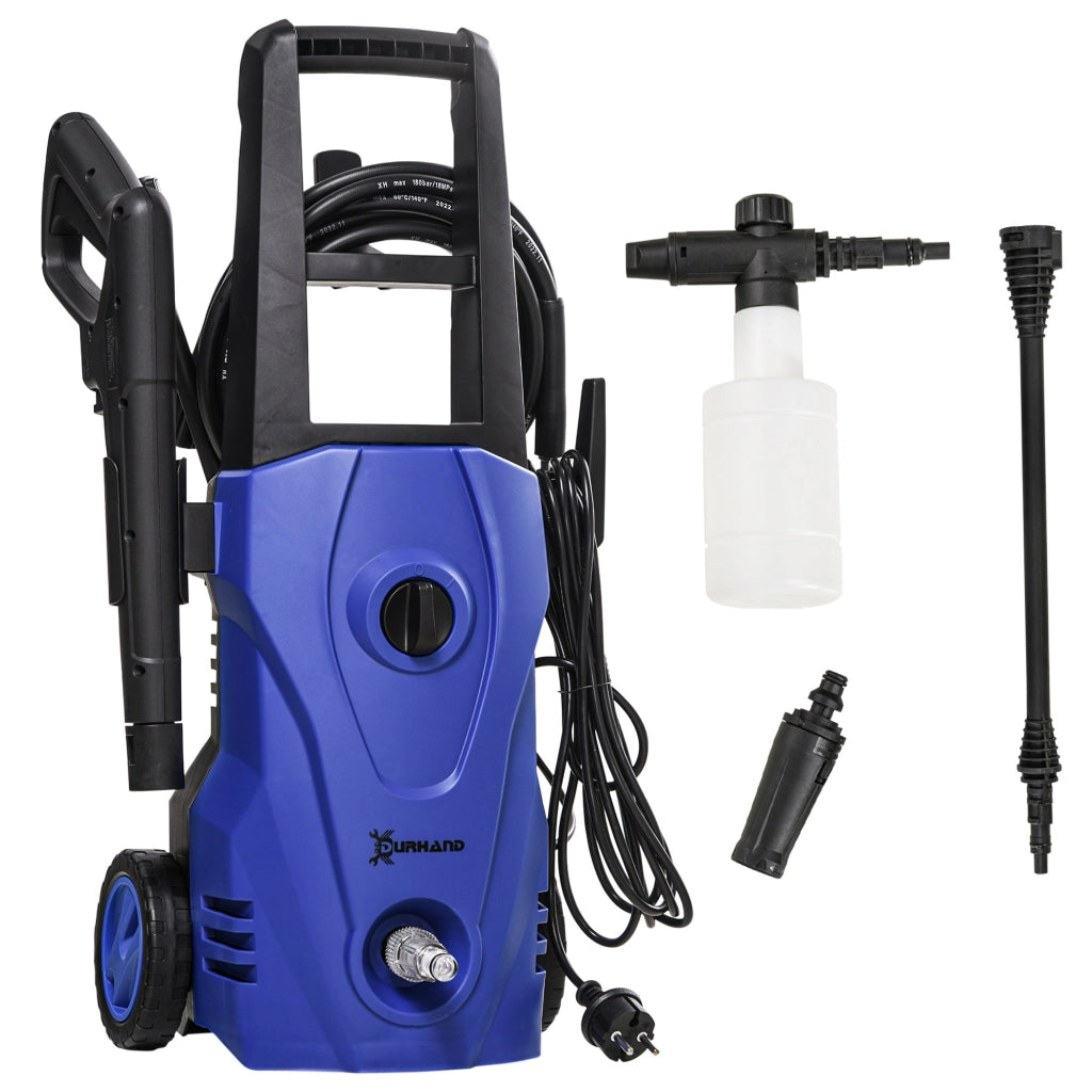 Idropulitrice ad Alta Pressione 1600W 35x28x65 cm con Ugello Regolabile e Kit Pulizia Blu e Nero