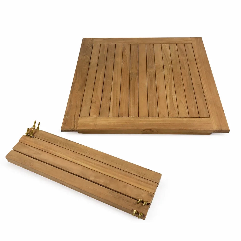 Tavolo Quadrato 80×80 cm da Giardino in Teak – Bistrot