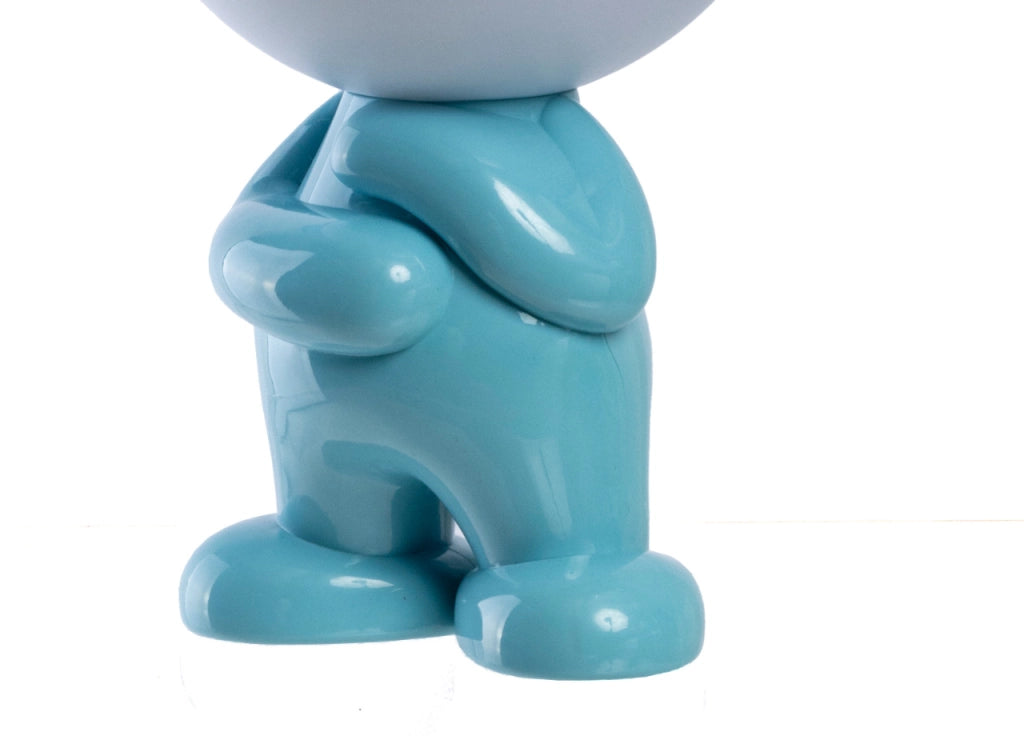 Lampada Led Per Bambini Da Tavolo Comodino Ricaricabile Modello Thinking Boy - Lampada - Azzurro