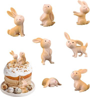 Decorazione con coniglietti - Set di 14 mini statuine di cera per la casa, regalo per il compleanno e articoli da festa