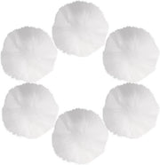 Pomponi 6 pezzi - Pompon di pelliccia artificiale per cappello - 7 cm - Pelliccia imitativa - Accessori per cappelli da fare in casa, porta chiavi - Bianco - Decorativi pompon di pelliccia.