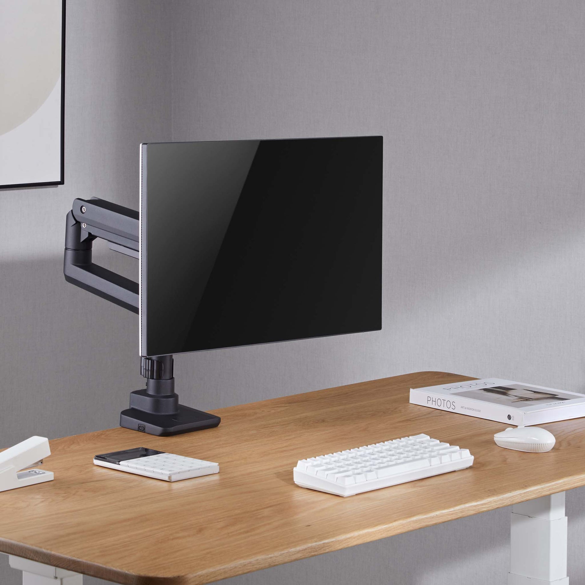 Braccio monitor da scrivania Supporto per schermi da 17 a 49" conforme a VESA, con molla a gas