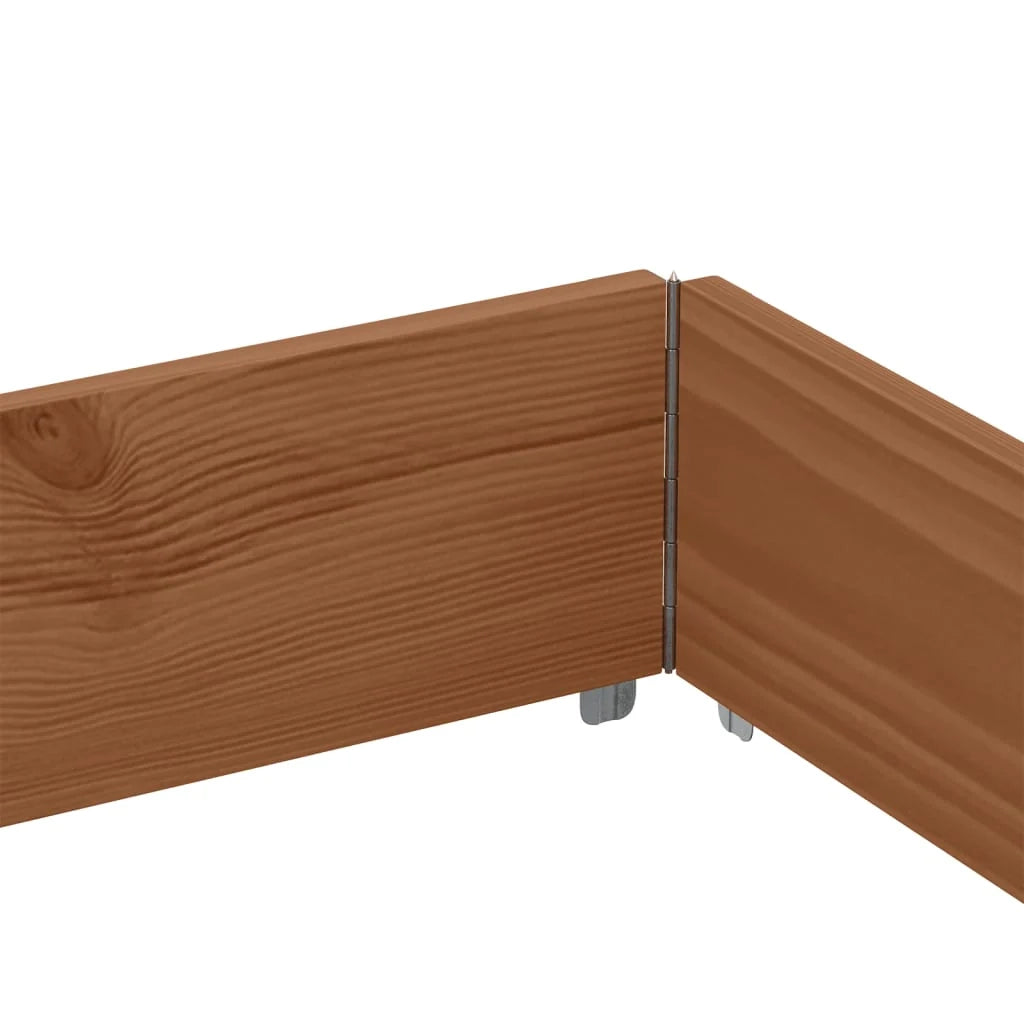 Vassoio per fioriera aiuola rialzata piante fiori terrazza giardino 150 x 100 cm legno massello di pino marrone 02_0037420