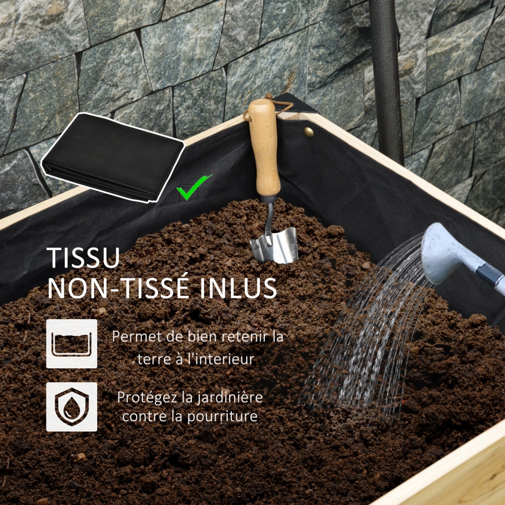 Fioriera da Giardino ¨C zephmum ¨C Nero Legno Pino