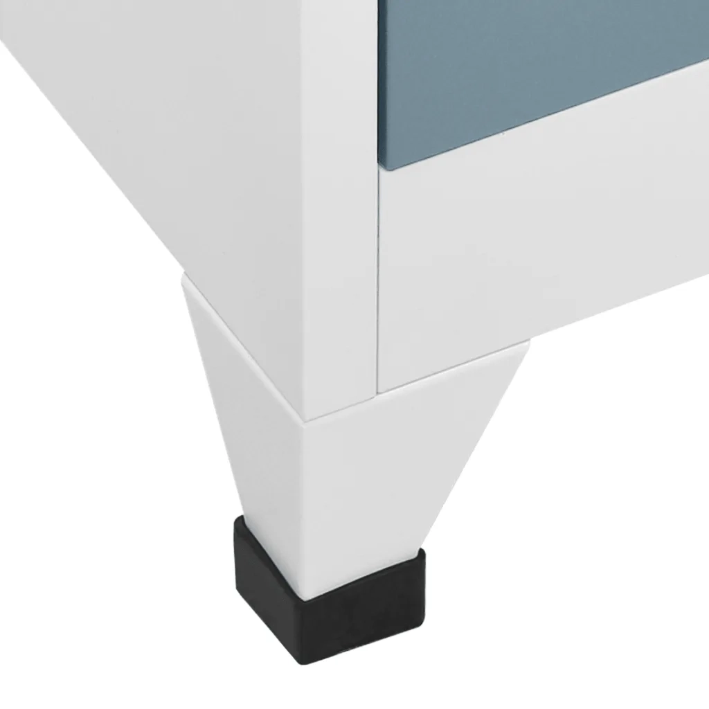 Armadietto Grigio Chiaro e Scuro 90x45x180 cm in Acciaio cod mxl 42117