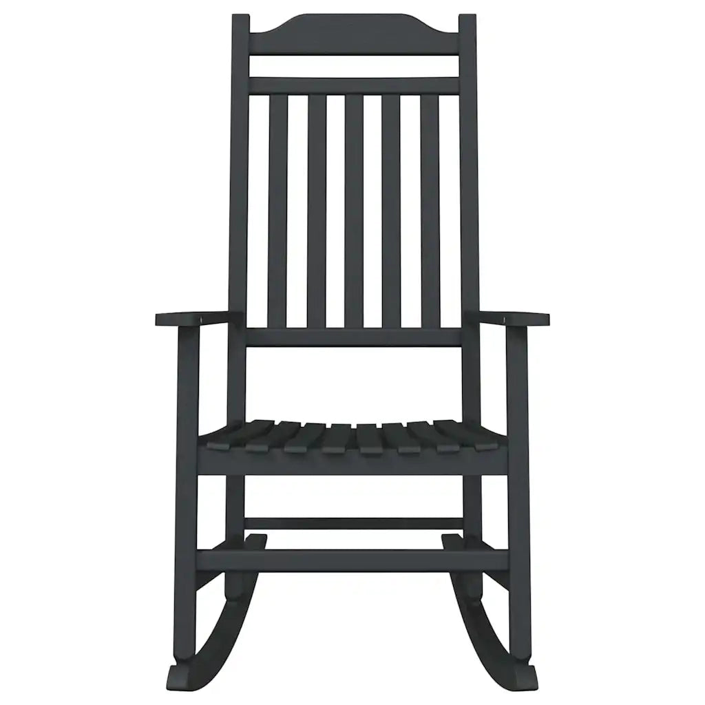 Sedia a Dondolo | Sedia da Giardino | Sedie da Esterno Nero 84 x 65 x 114 cm Resina