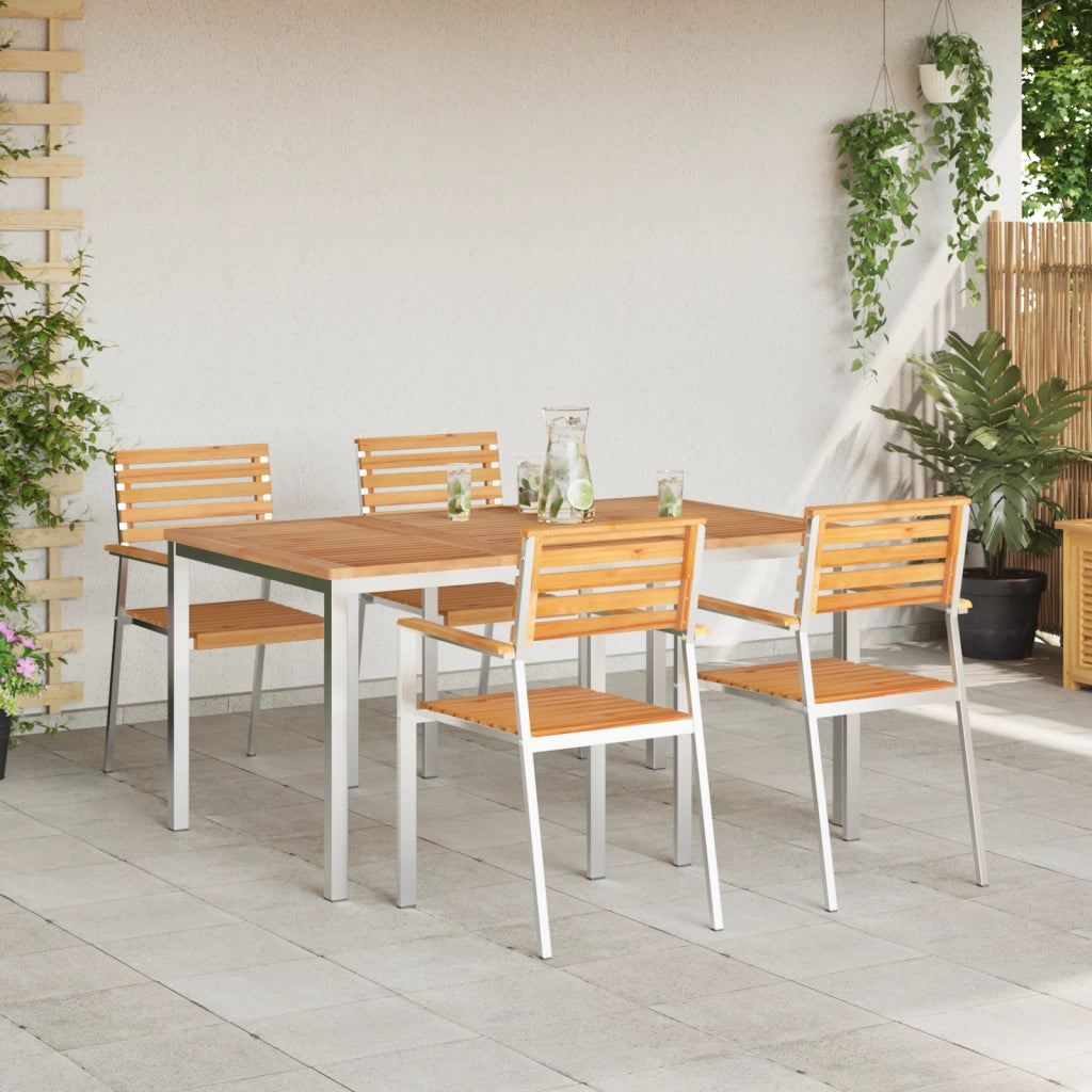 Set pranzo giardino  5 pezzi in legno massello di teak