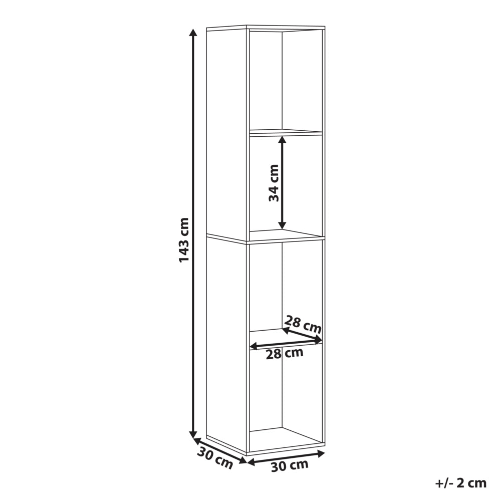 Libreria bianca in truciolato Porta TV 4 ripiani 4 livelli Stile tradizionale scandinavo