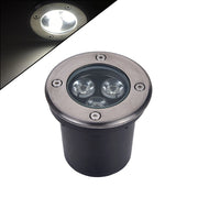 FARETTO LED SEGNAPASSO CALPESTABILE 3W LUCE NATURALE 4000K - IP65 IN ACCIAIO E VETRO TEMPERATO IDEALE PER VIALETTI GIARDINI E INGRESSI