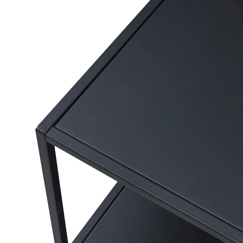 Tavolino laterale acciaio 47 x 45 x 45 cm nero 03_0008613