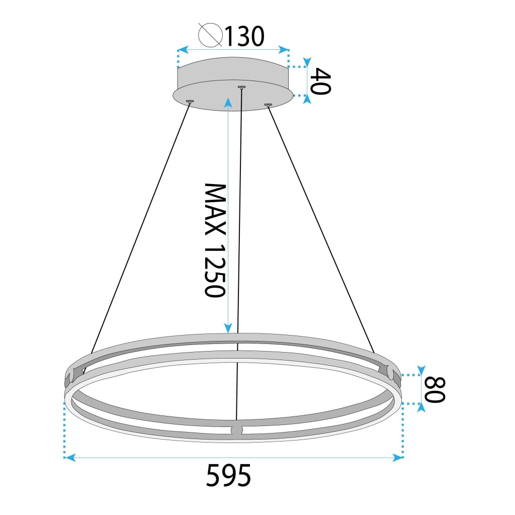 Lampa Wisząca Lhj015-cp 60 Cm Gold
