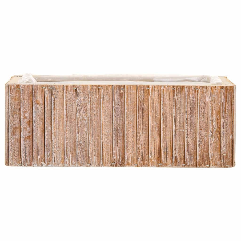 Cesto rettangolare in legno marrone 30,5x14,5x11h
