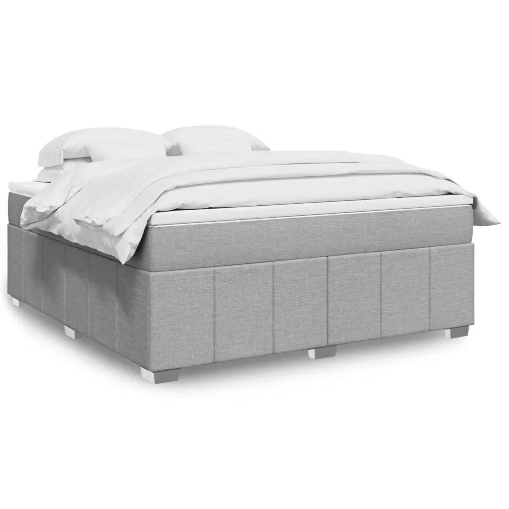 Giroletto a Molle con Materasso Grigio Chiaro180x200 cm Tessuto 3285491