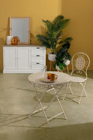 Set 2 Sedie Pieghevole 40x40x94 cm Emily in Acciaio